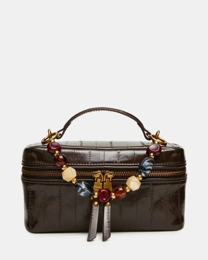 Geantă Herra maro din piele de anghilă Geantă Herra maro din piele de anghilă