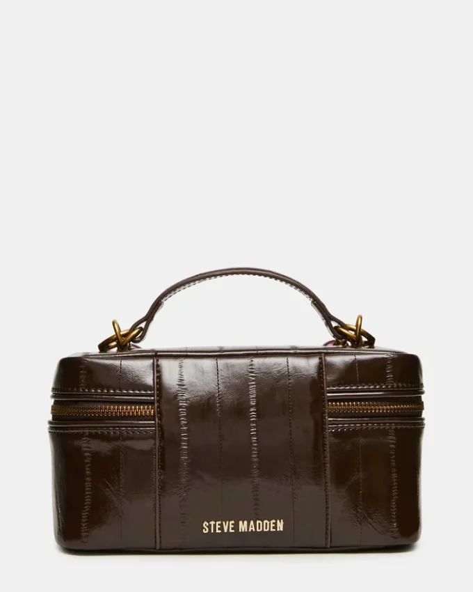 Geantă Herra maro din piele de anghilă Geantă Herra maro din piele de anghilă