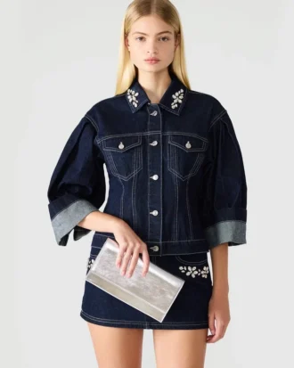 Geantă Juliana argintie