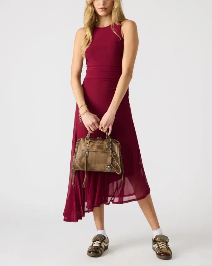 Geantă Riggs maro cu aspect uzat