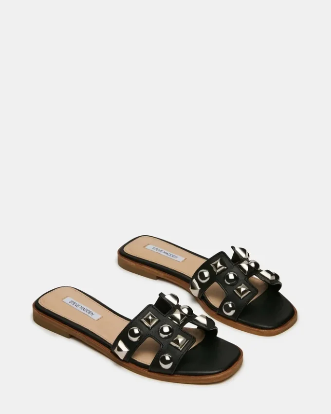 Hadyn Studs din piele neagră