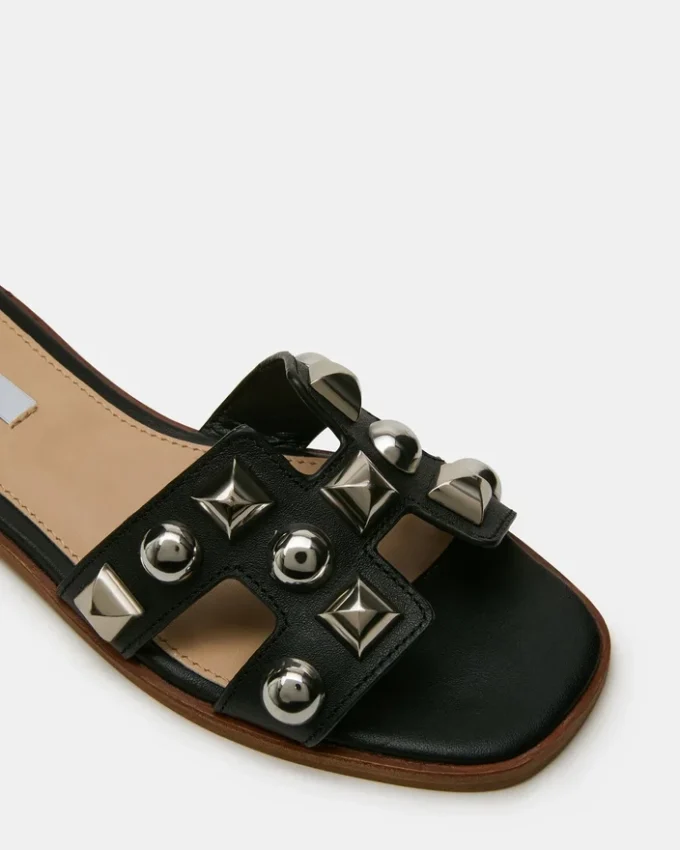 Hadyn Studs din piele neagră