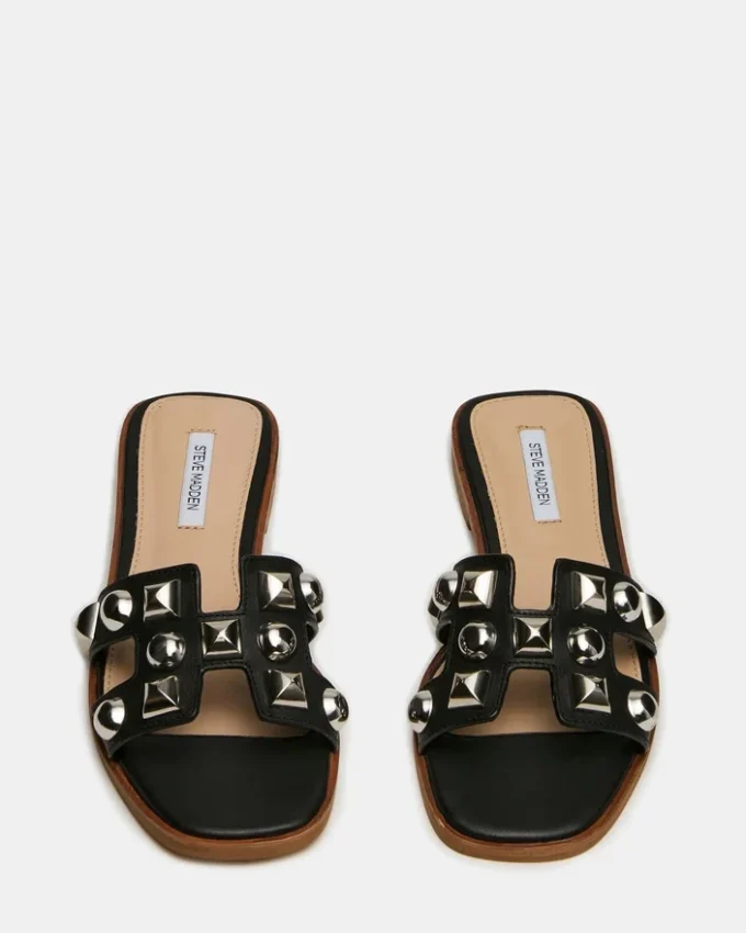 Hadyn Studs din piele neagră