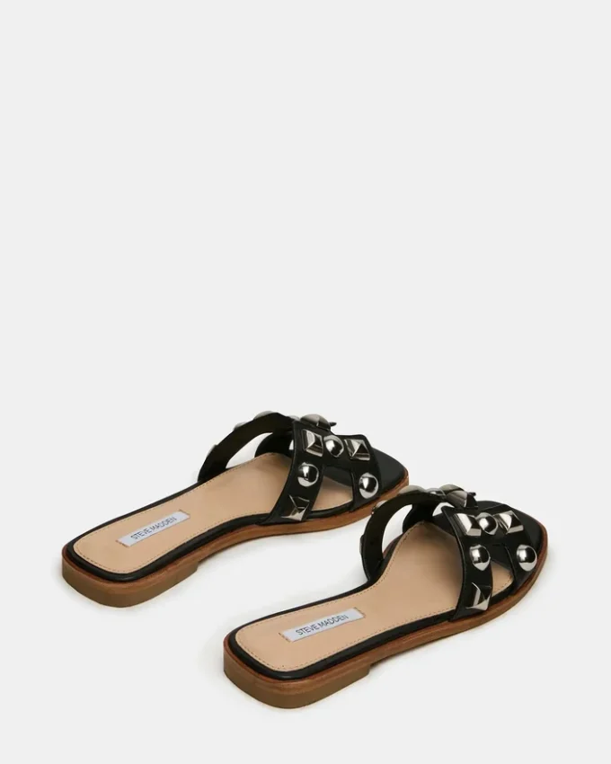 Hadyn Studs din piele neagră