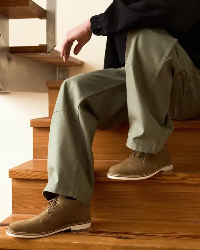 Hero din piele de căprioară de culoare coniac