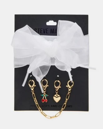 Șireturi și brelocuri pentru încălțăminte Alb