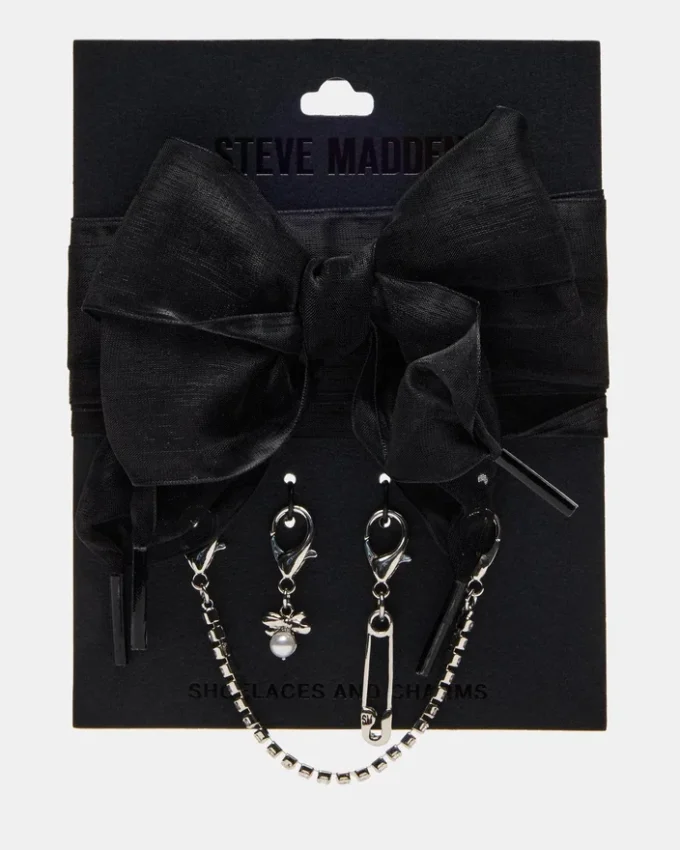 Șireturi și brelocuri pentru încălțăminte Negru Șireturi și brelocuri pentru încălțăminte Negru