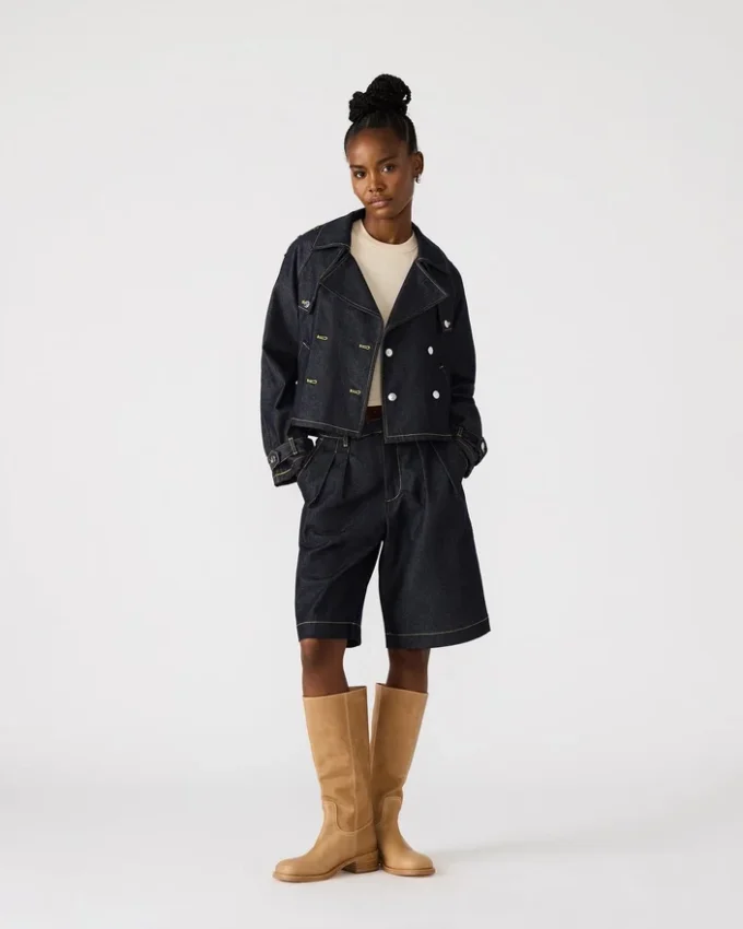 Jachetă din denim Sirus Indigo