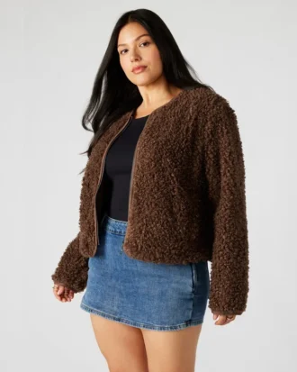 Jachetă Teddy maro