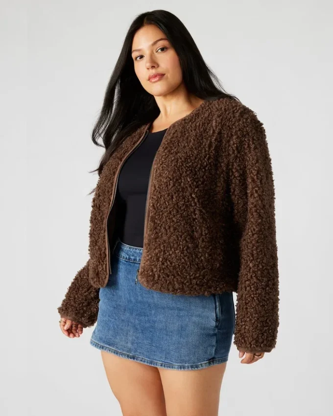 Jachetă Teddy maro