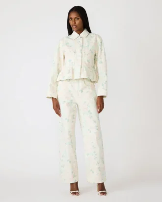 Jacheta florală Sloan bej-piersică