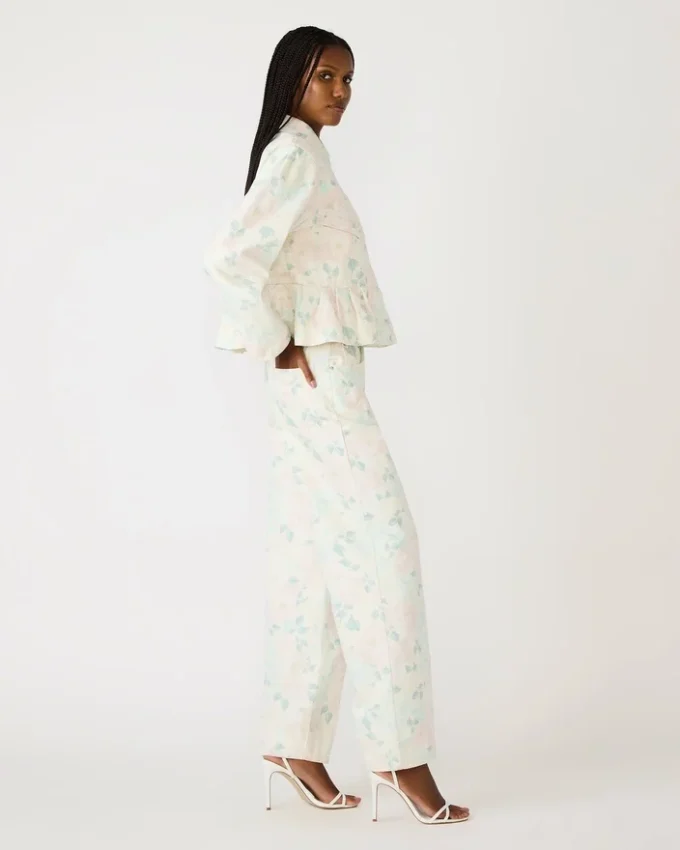 Jacheta florală Sloan bej-piersică