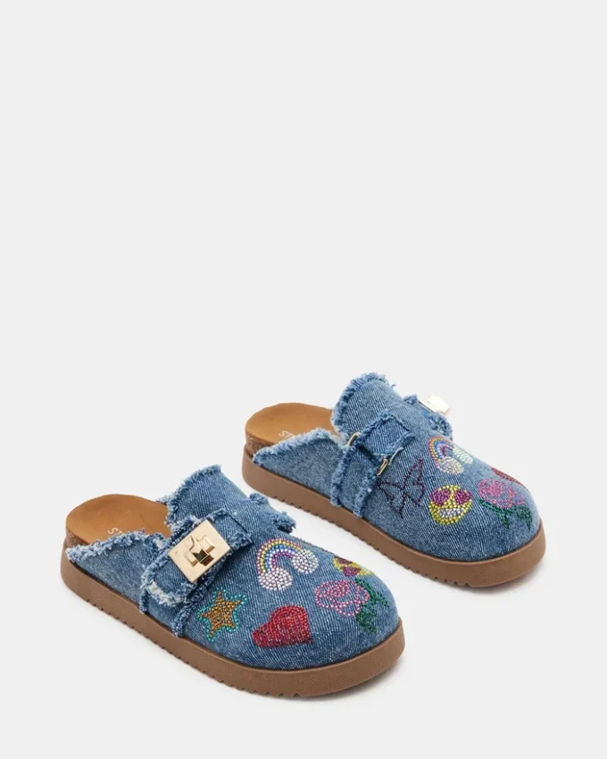 Kids Moneyy Denim Multi Rhinestones
