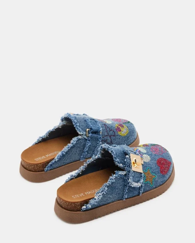 Kids Moneyy Denim Multi Rhinestones
