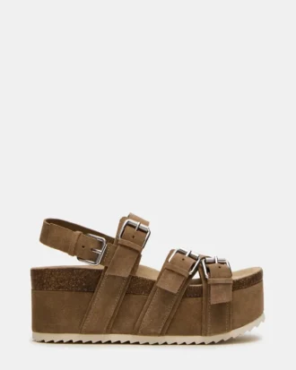 Kiwi din piele de căprioară gri-maro