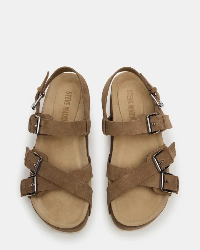 Kiwi din piele de căprioară gri-maro