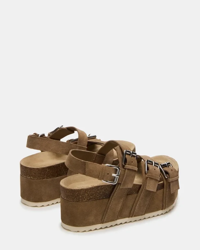 Kiwi din piele de căprioară gri-maro