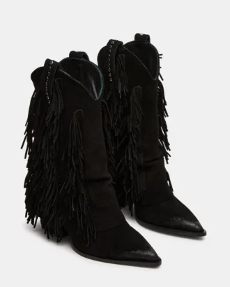 Landmark din piele de căprioară neagră