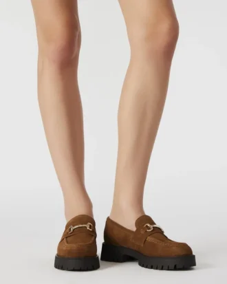 Lando din piele de căprioară de culoare coniac