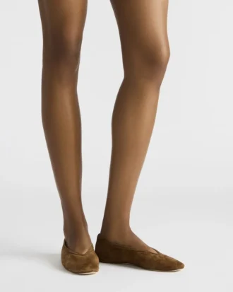 Leni din piele de căprioară maro