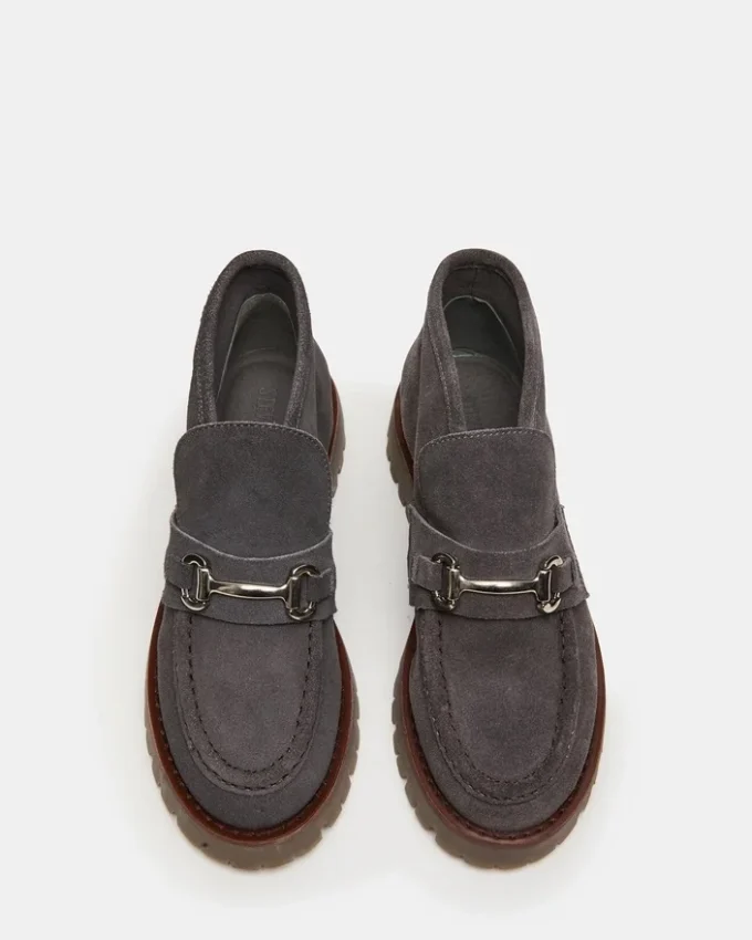 Leon din piele de căprioară gri