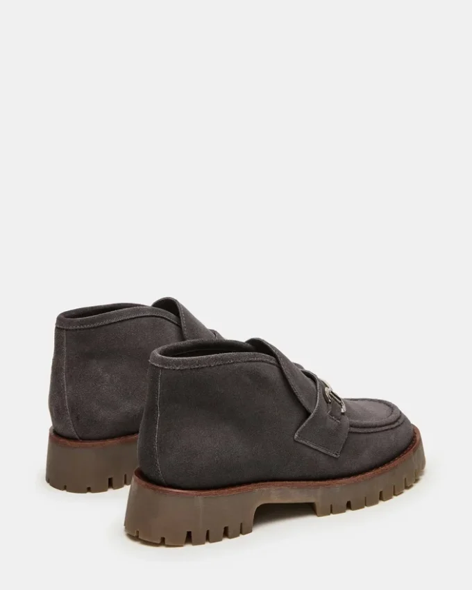 Leon din piele de căprioară gri