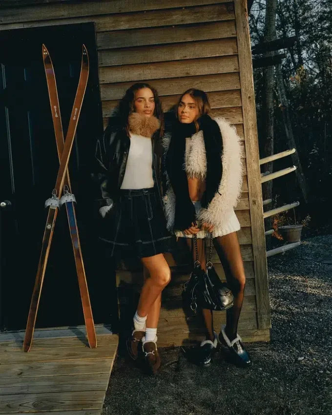 Fustă din denim Sloan Ink