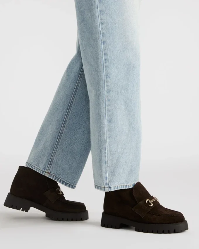 Leon piele de căprioară maro ciocolată