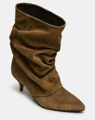 Lexen din piele de căprioară de culoare gri-maro