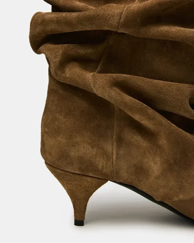 Lexen din piele de căprioară de culoare gri-maro