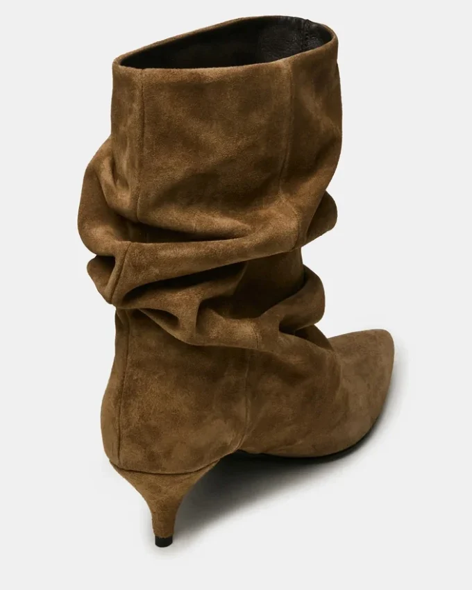 Lexen din piele de căprioară de culoare gri-maro