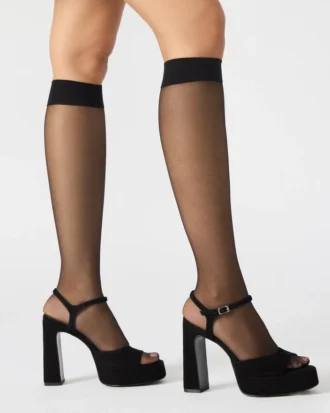 Liandra din piele de căprioară neagră