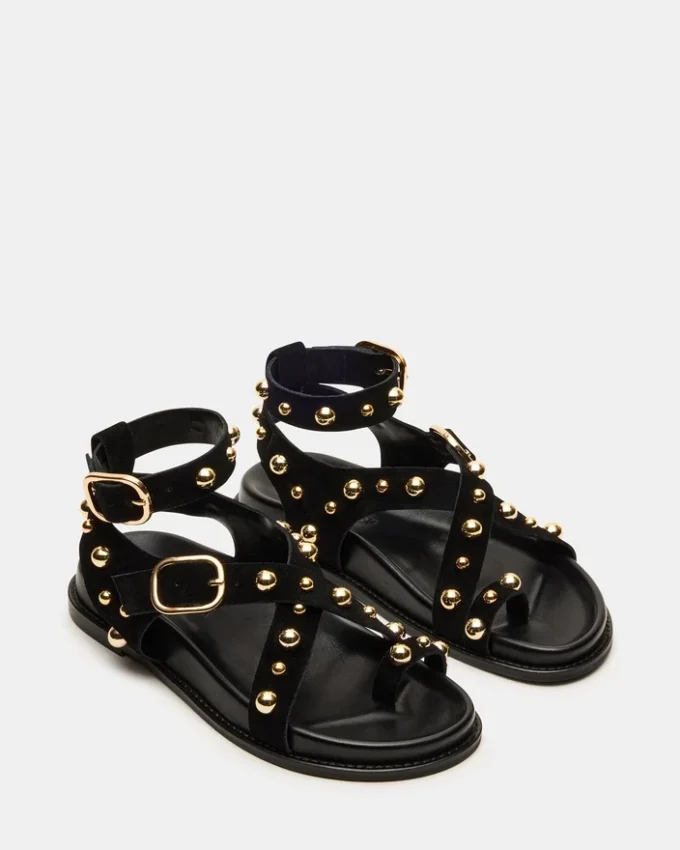 Linear din piele de căprioară neagră