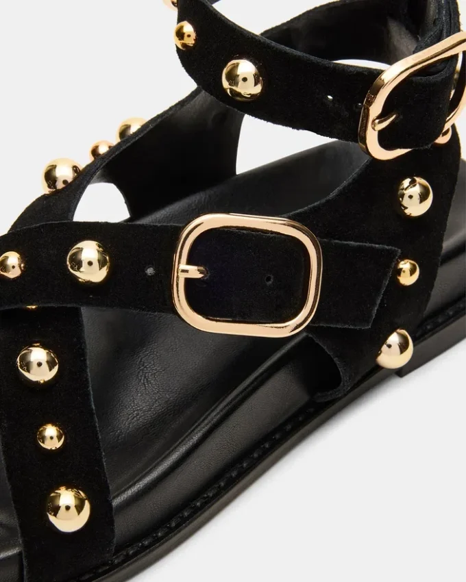 Linear din piele de căprioară neagră