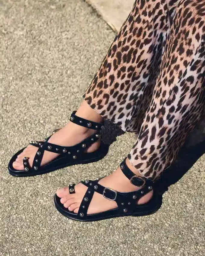 Linear din piele de căprioară neagră