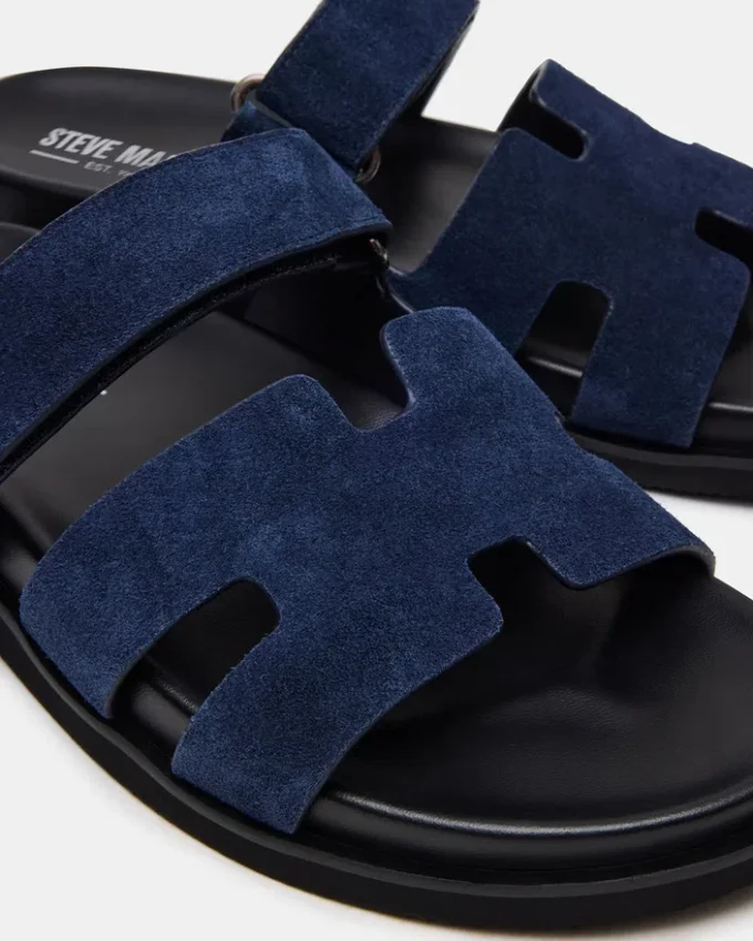 Maiven din piele de căprioară bleumarin