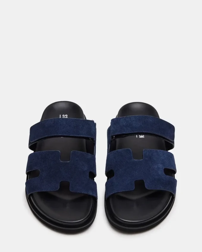 Maiven din piele de căprioară bleumarin