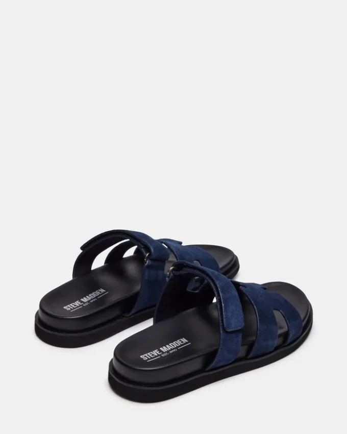 Maiven din piele de căprioară bleumarin