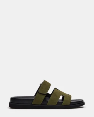 Maiven din piele de căprioară verde