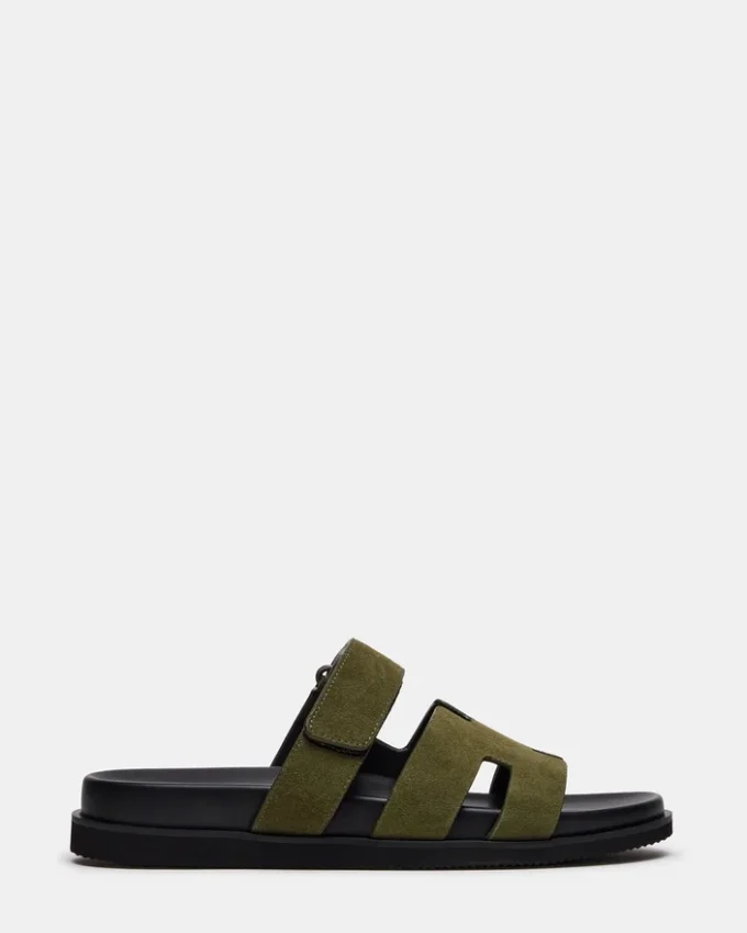 Maiven din piele de căprioară verde