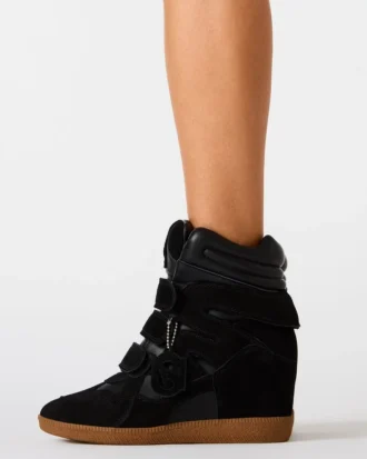 Mavis din piele de căprioară neagră