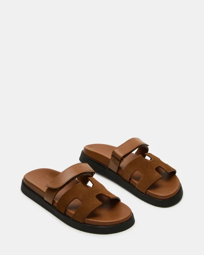 Mayven din piele de căprioară de culoare camel