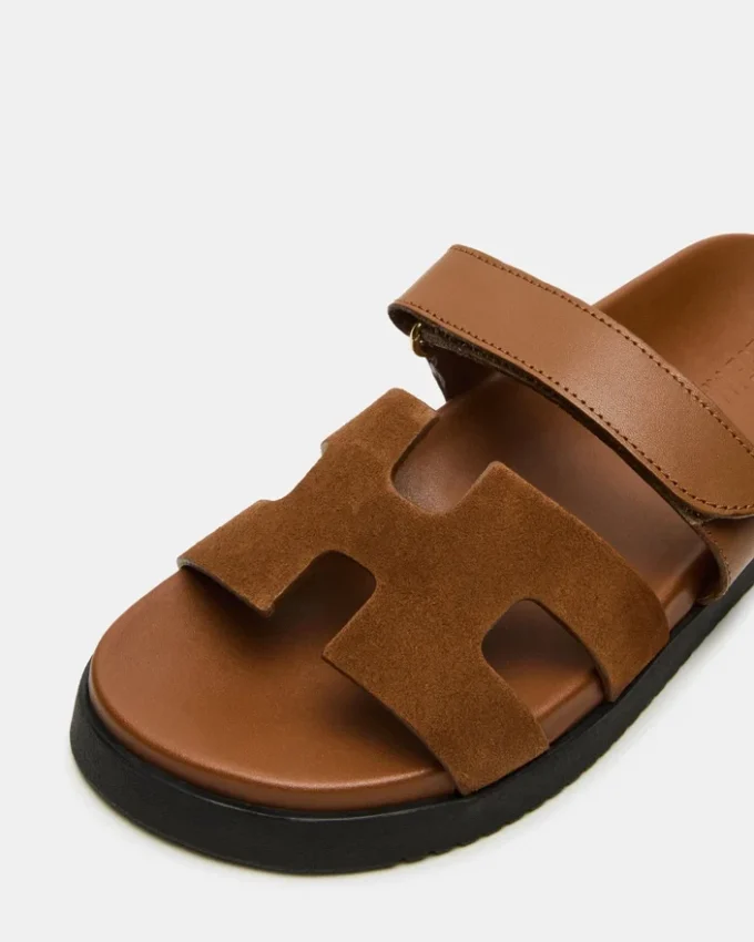 Mayven din piele de căprioară de culoare camel