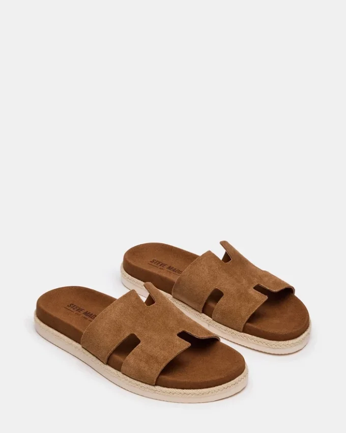 Merrick din piele de căprioară de culoare coniac