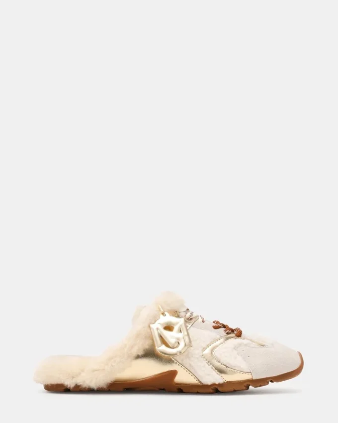 Mule Aziel din blană artificială Mule Aziel din blană artificială