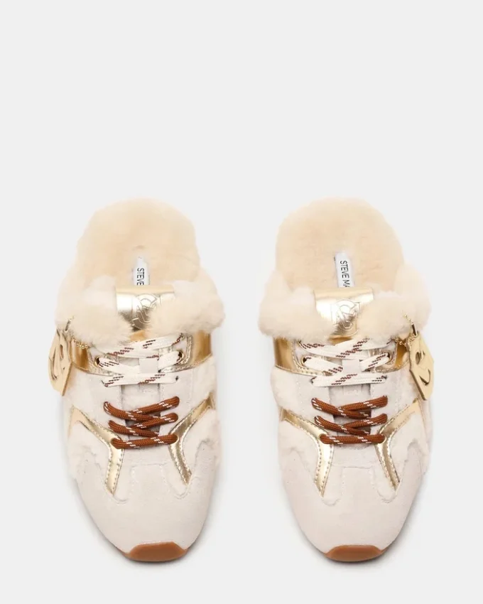 Mule Aziel din blană artificială Mule Aziel din blană artificială