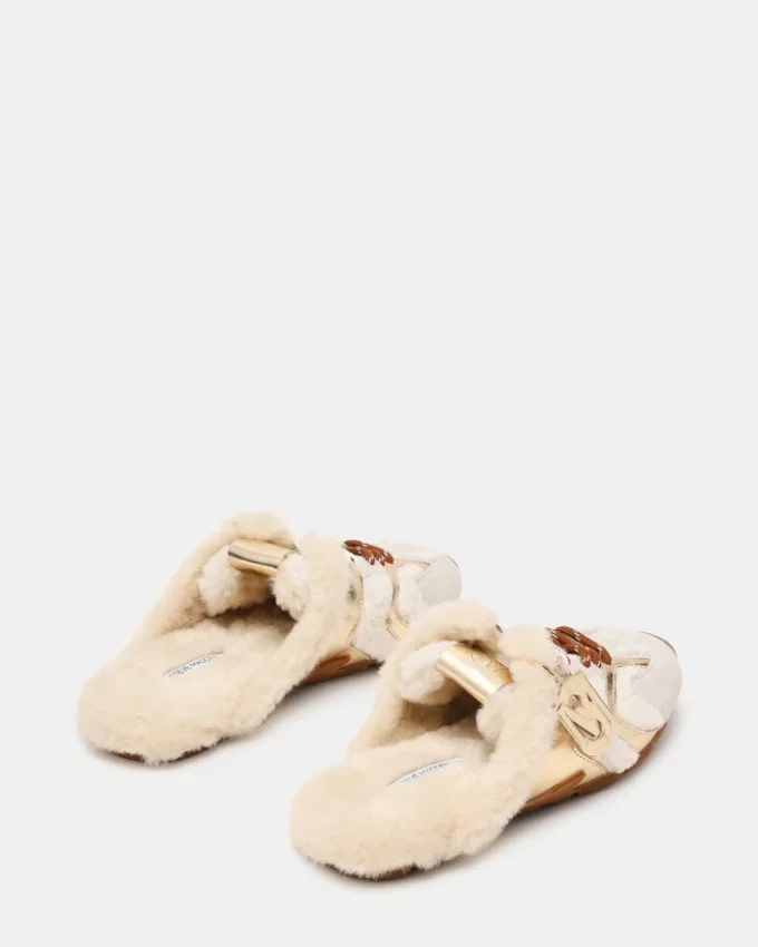 Mule Aziel din blană artificială Mule Aziel din blană artificială