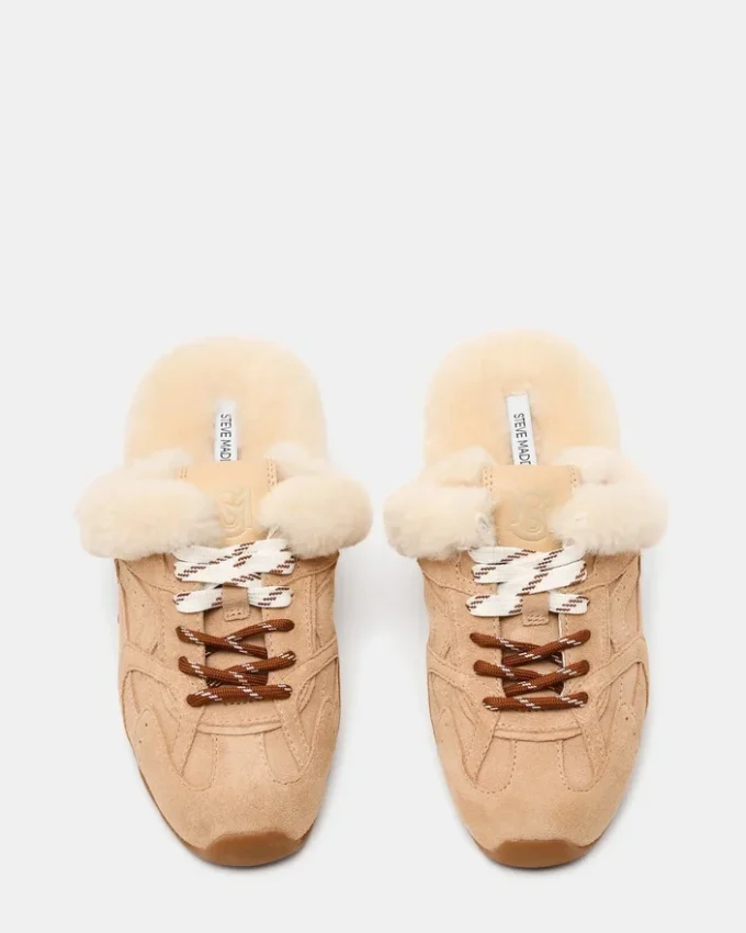 Mule Aziel din blană artificială naturală