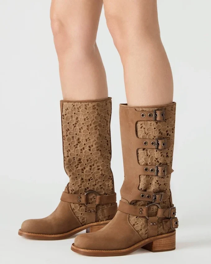 Nubuc Rocky Floral Tan