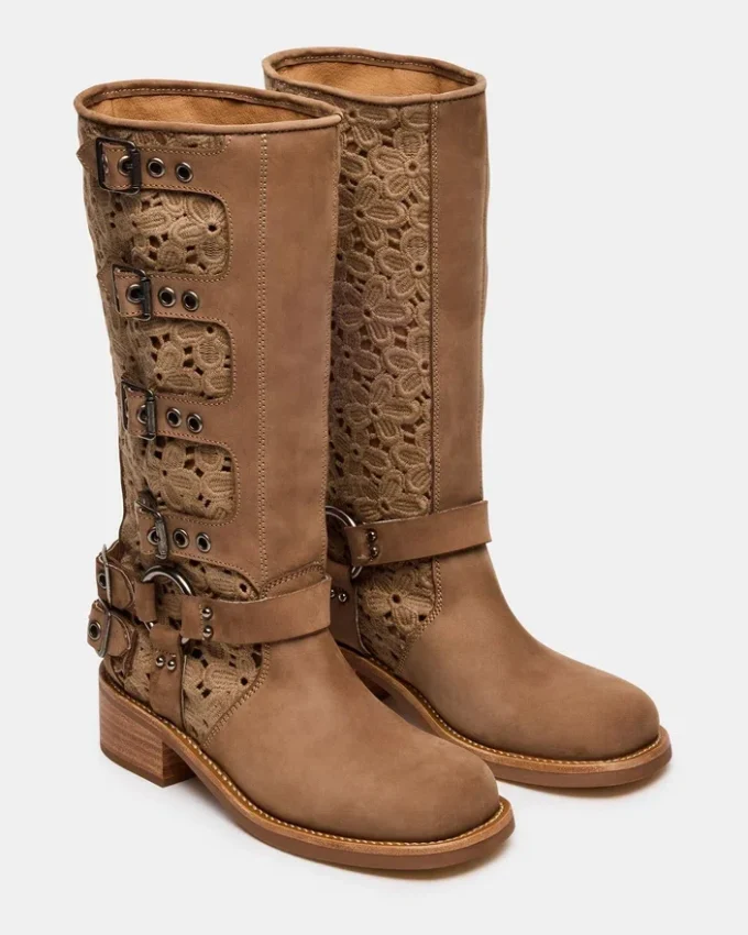 Nubuc Rocky Floral Tan